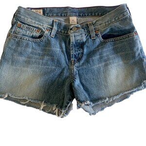 Abercrombie & Fitch cut-off jean shorts button-up distressed size 4